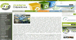 Desktop Screenshot of akademiaodpadowa.pl